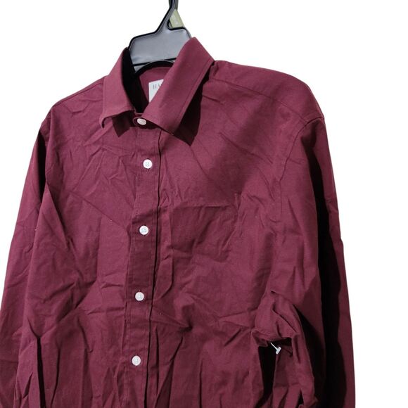 Haggar Shirts Size Medium Wine Color Classic Fit Premium Cotton.  New - Picture 2 of 9